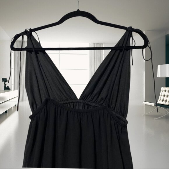 NWT Superdown Revolve Natasha High Slit Maxi Dress Small Tie Strap Evening Gown - Picture 8 of 12